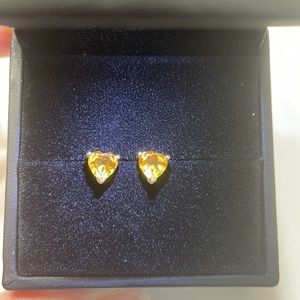 14K Yellow Gold and Gemstone Earrings